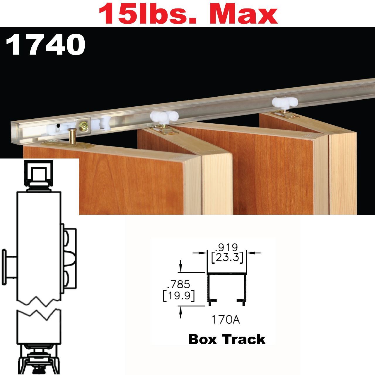 Johnson Hardware 1740 Multi-Fold Interior Shutter Hardware