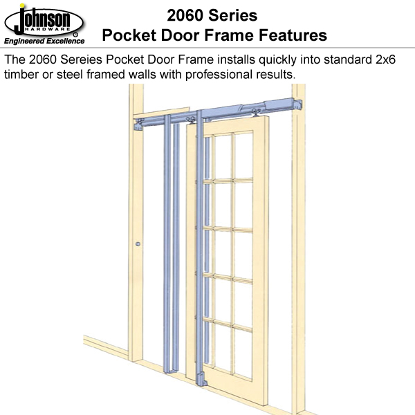 Johnson Hardware 2060 Pocket Door Frame Johnsonhardware Com Sliding Folding - How To Build An Interior Wall With A Pocket Door
