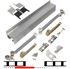 Picture of 2610F96S 1 - 48" Door Soft-Close Hardware Set, Mill Finish Track