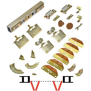 Picture of 100FS 24" 4-Panel Side Mount Hardware Set, 1-3/8" [35mm] Door
