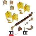 Picture of 1601HD 18" 2-Panel Mortise Hinge Hardware Set, US3