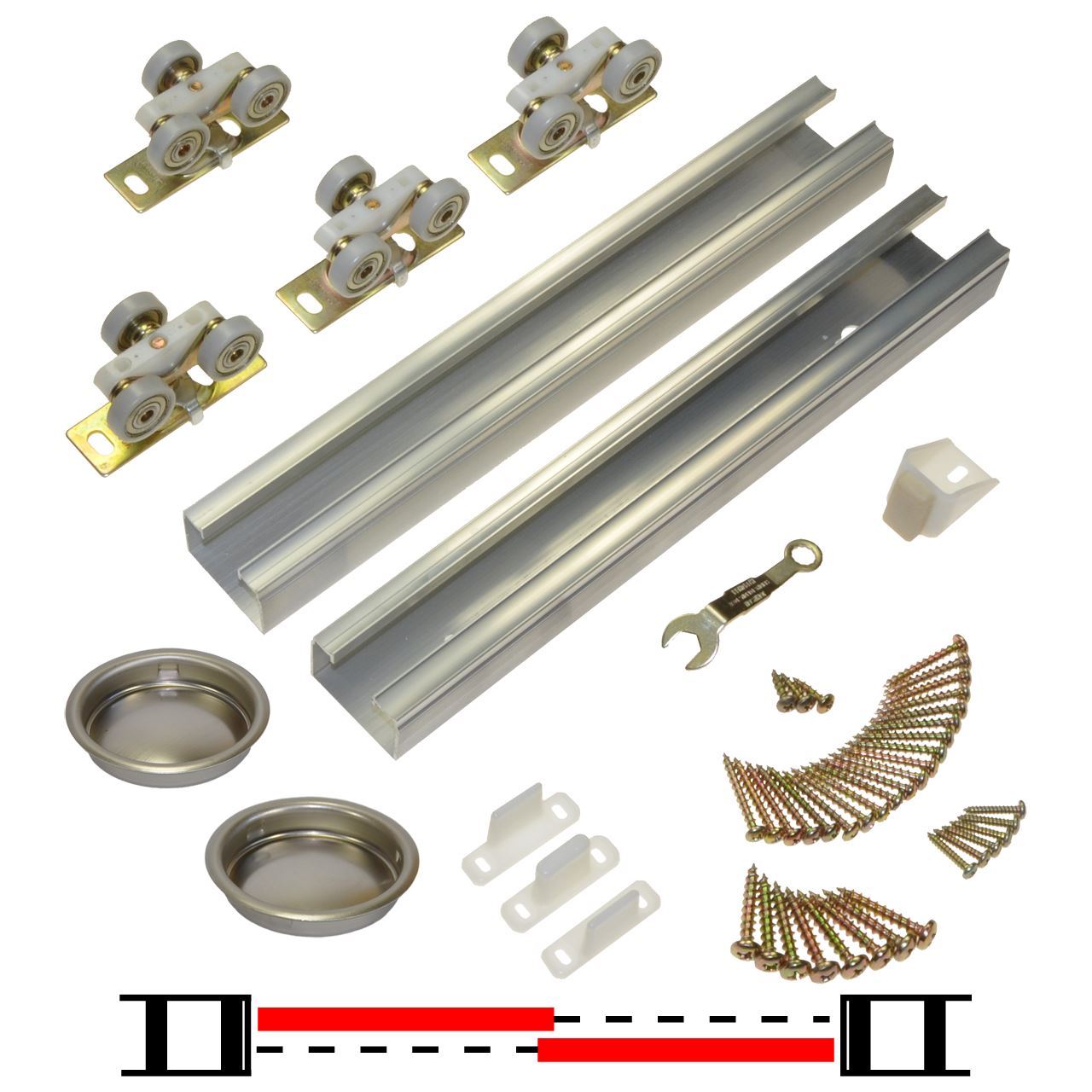 Set hardware. Фурнитура для двери в гараже. Sliding MLC.