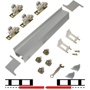 Picture of 2610F 24" 2-Door Hardware Set, Ball Bearing Hangers