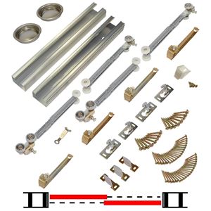 Picture of 100SDSC 48" 2-Door Soft-Close Sliding Bypass Hardware Set