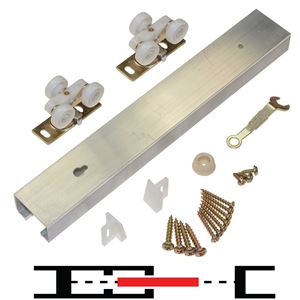 Picture of 100PD 1-Door Hardware Set, 48" Track
