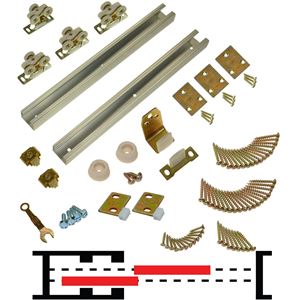 Picture of 111BP 48" (1-3/4") x 2-Door Bypass Pocket Door Hardware Set