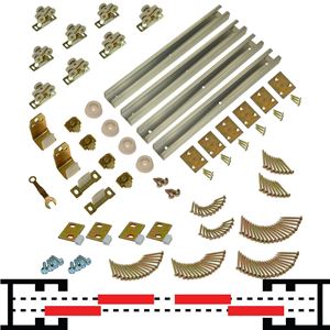 Picture of 111BC 36" (2-1/4") x 4-Door Bypass Pocket Door Hardware Set