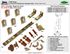 Picture of 1825 15" 4-Panel Hardware Set, Brown Track