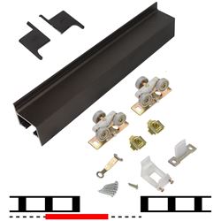 Picture of 2610FB 24" 1-Door Hardware Set, Bronze Track