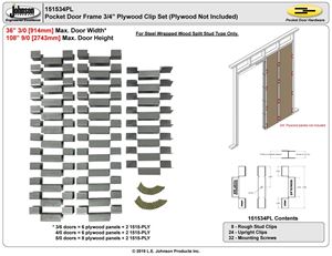 Pocket Door Frame Plywood Clip Set Johnsonhardware Com Sliding