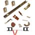 Picture of 1825 12" 2-Panel Hardware Set, Brown Track
