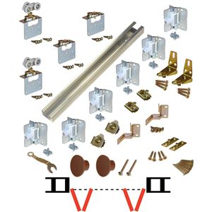 Picture of 111FS 60" [1524mm] Track, 1-1/8" [29mm] 4-Panel Side Mount Hardware Set