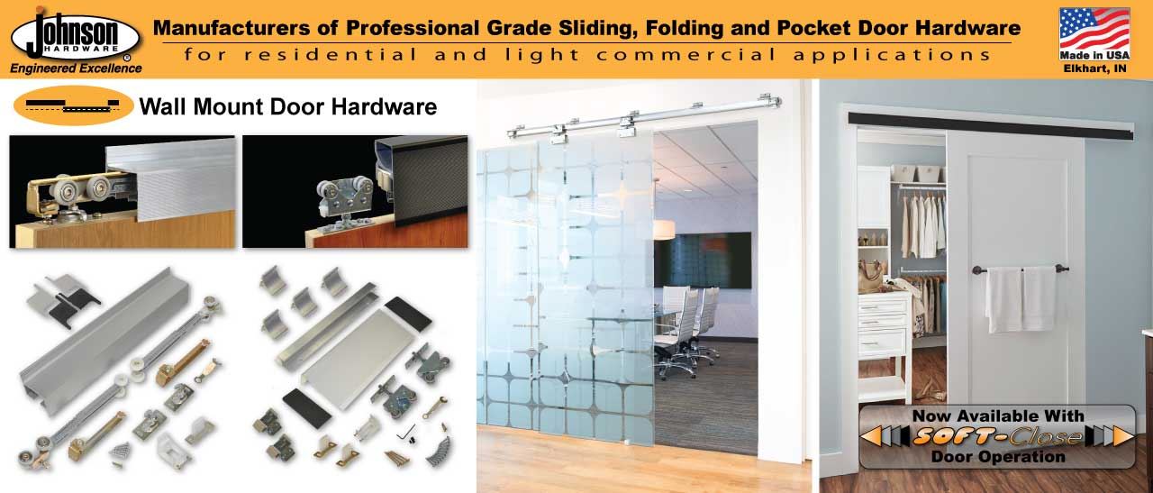 Sliding Folding Pocket Door Hardware, Johnson Wall Mount Sliding Door Hardware