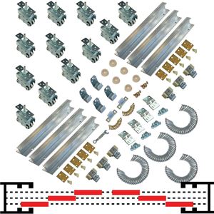 Picture of 200MP 6 - 36" x 2-1/4" Tri-Pass Pocket Door Hardware Set
