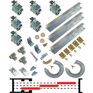 Picture of 200MP 3 - 48" x 1-3/4" Tri-Pass Pocket Door Hardware Set