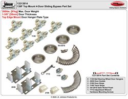 Picture of 13313814 138F 4-Door Part Set, Ball Bearing Hanger