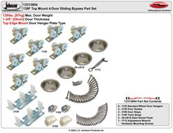 Picture of 13313804 138F 4-Door Part Set, Nylon Wheel Hanger