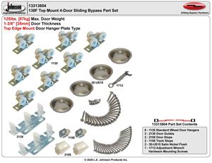 Picture of 13313804 138F 4-Door Part Set, Nylon Wheel Hanger