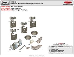 Picture of 13313842 138F 2-Door Side Mount Part Set, 1-3/8" [35mm] Door