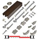 Picture of 138FSMSC 24" 2-Door Side Mount Soft-Close Hardware Set, Bronze Track